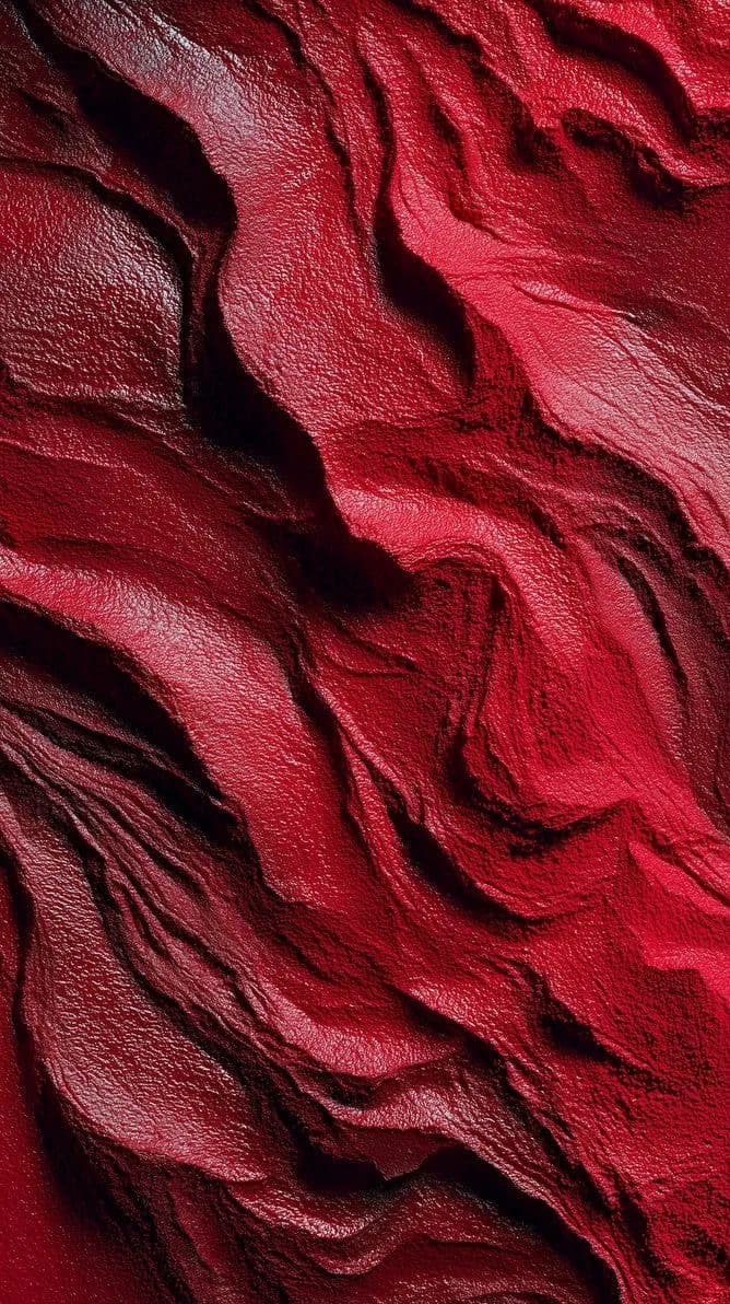 Textured red leather